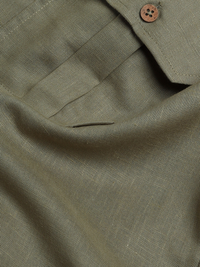 Cotton Lyocell Utility Shirt - Mud Green