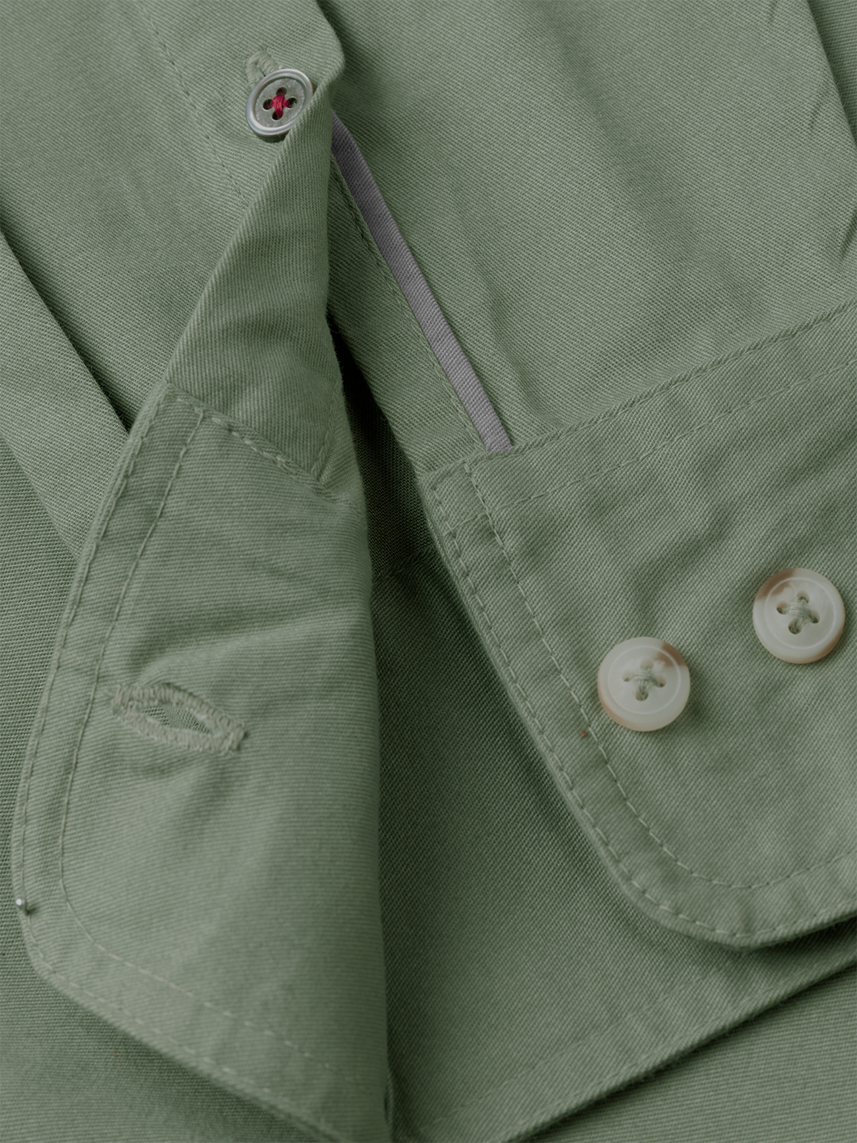 Sage Green Peach Cotton Shirt