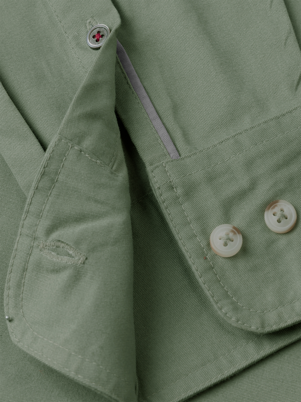 Sage Green Peach Cotton Shirt