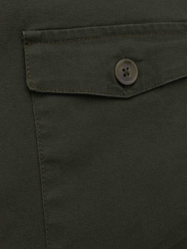 Olive Washed Stretch  Shacket