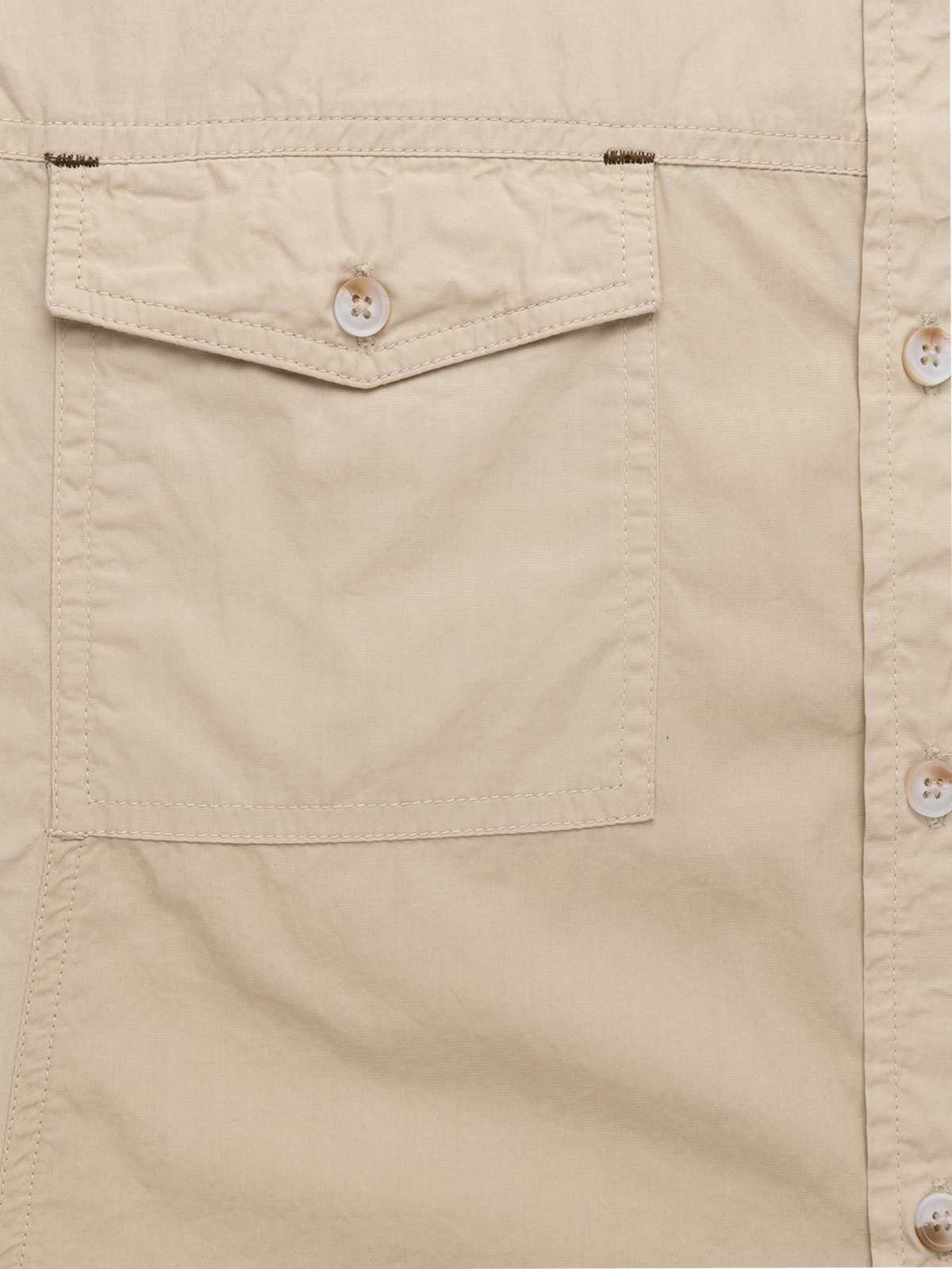 Beige Stretch Utility Shirt