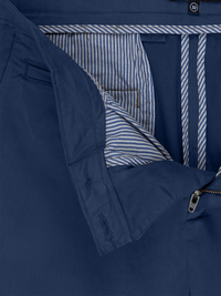 Blue Cotton Stretch Chinos