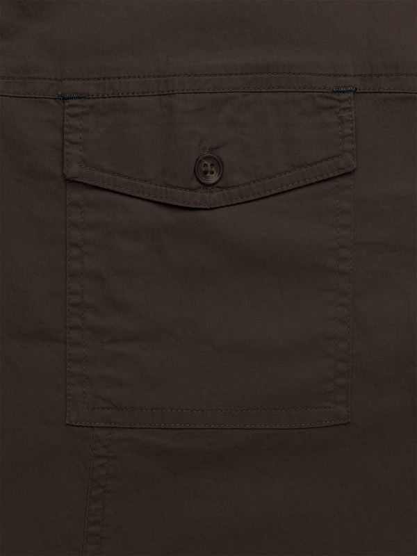 Brown Stretch Utility Shirt