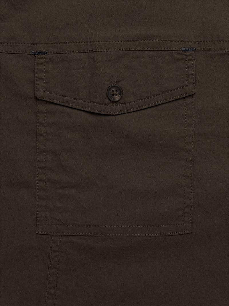 Brown Stretch Utility Shirt