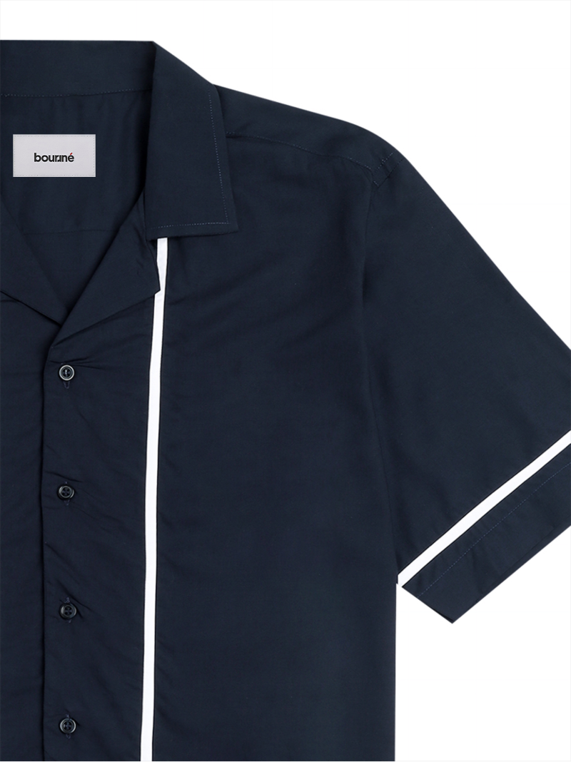 Bamboo Modal Resort Shirt - Navy