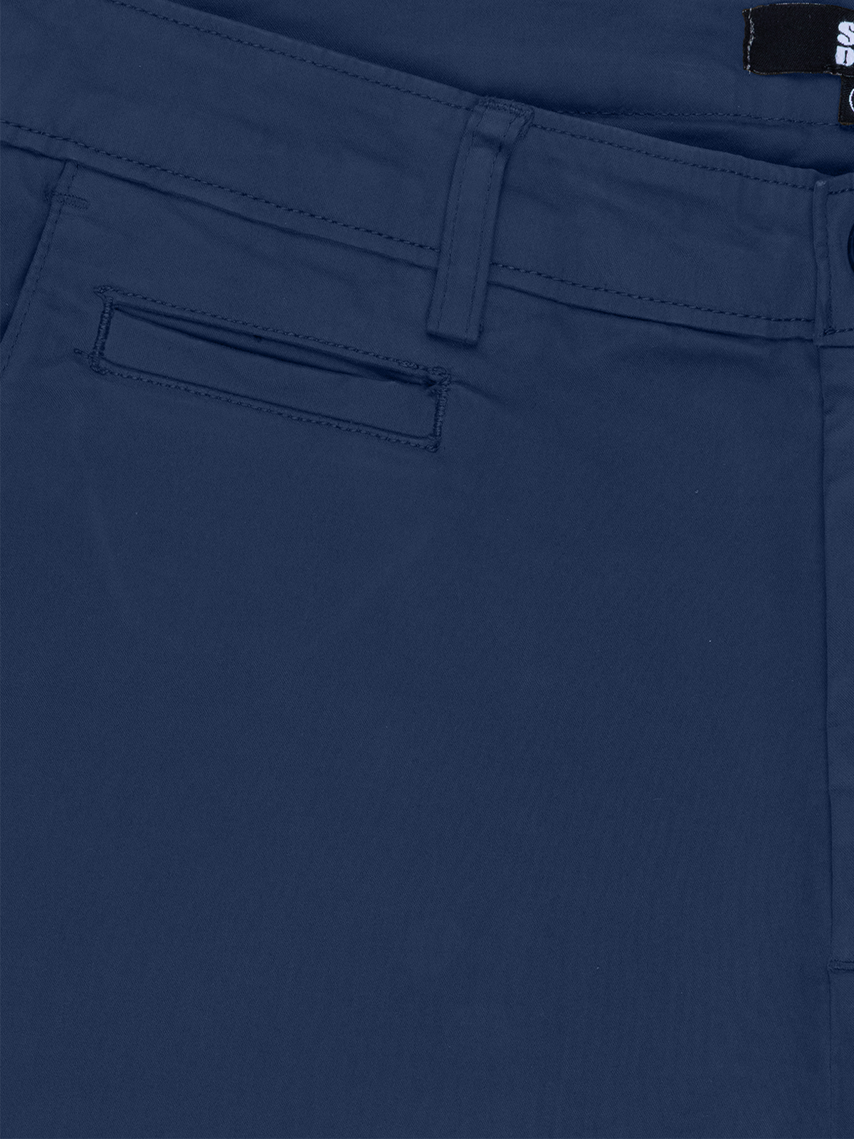 Blue Cotton Stretch Chinos