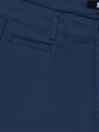 Blue Cotton Stretch Chinos