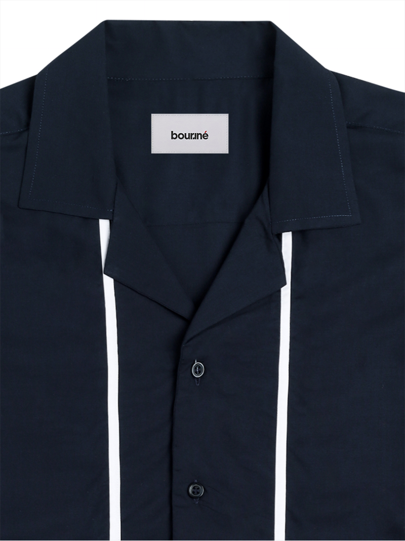 Bamboo Modal Resort Shirt - Navy