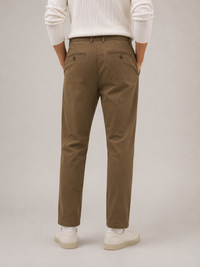 Khaki Cotton Stretch Chinos