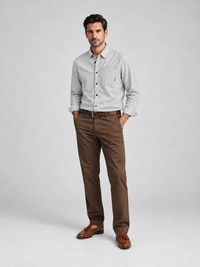 Slate Blue Linen Blend Shirt