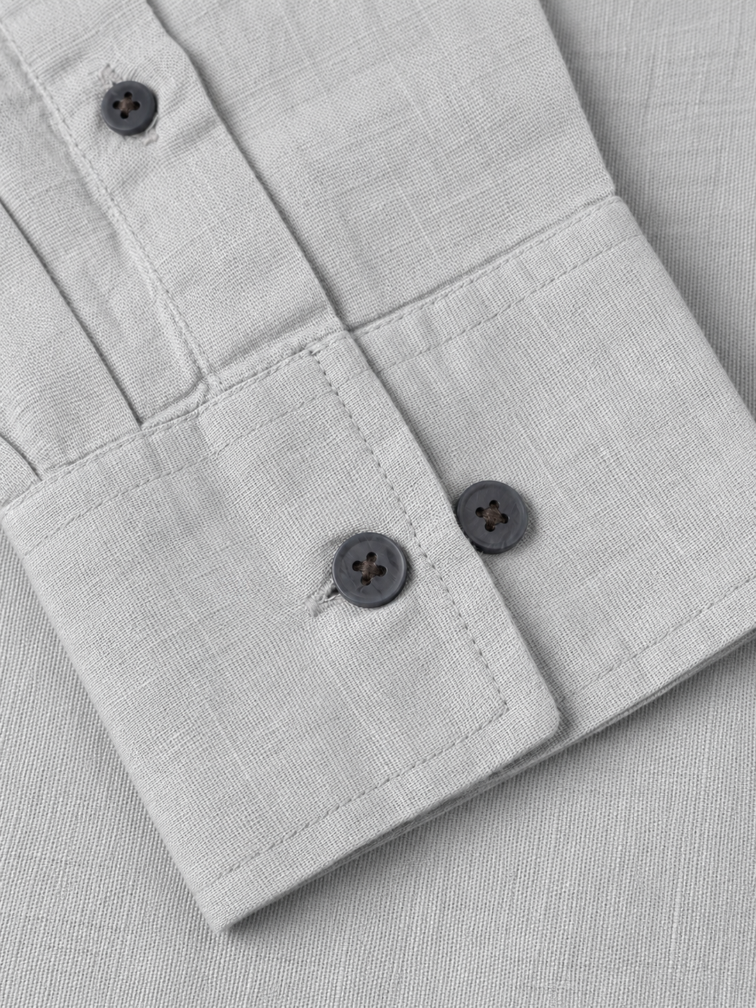 Slate Blue Linen Blend Shirt