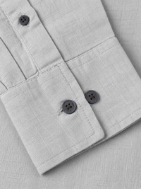 Slate Blue Linen Blend Shirt