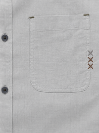 Slate Blue Linen Blend Shirt