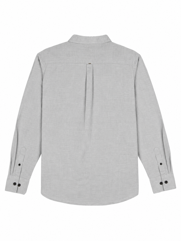 Slate Blue Linen Blend Shirt