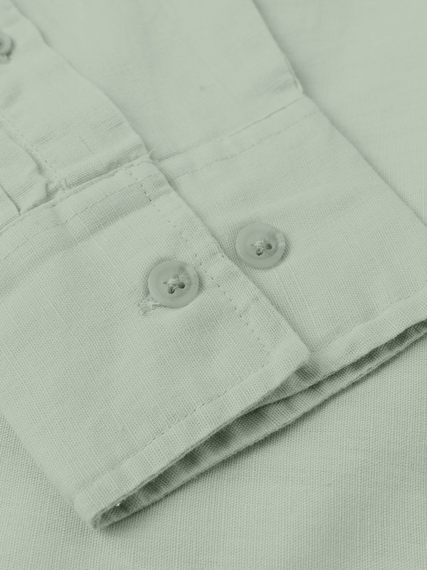 Dusty Green Linen Blend Shirt