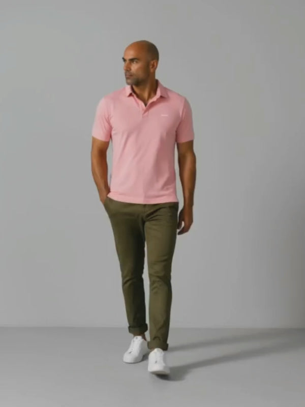 Light Coral Knit Polo
